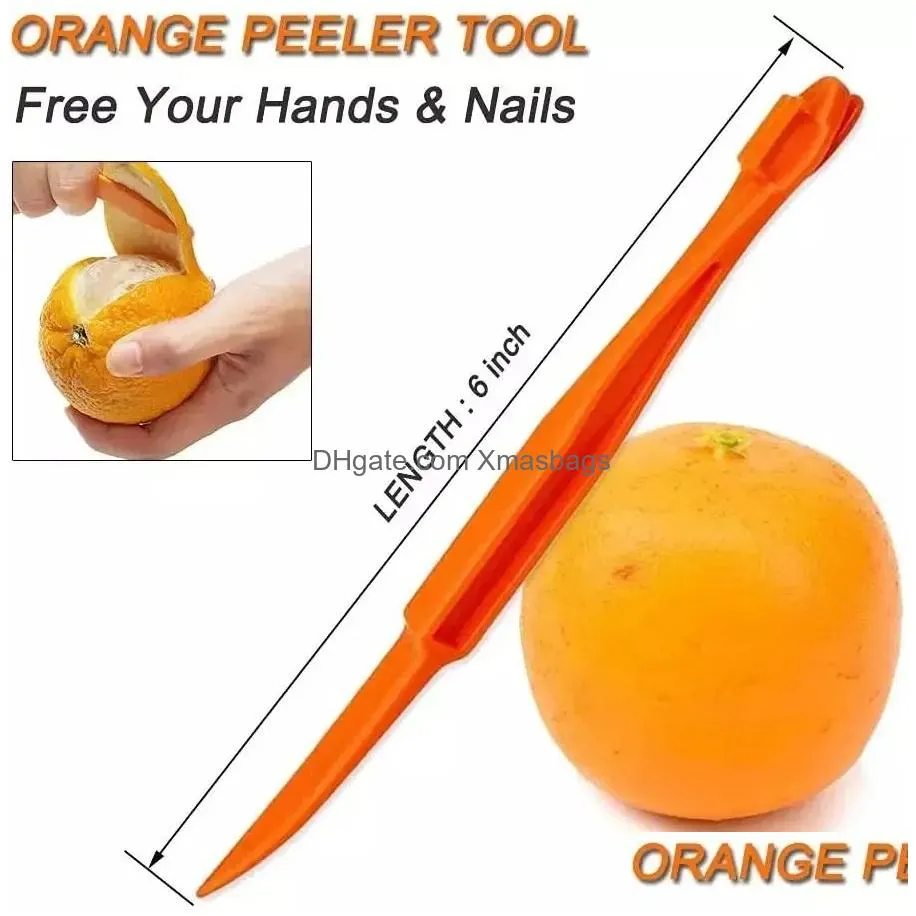 fruit vegetable tools easy open orange peeler tools plastic lemon citrus peel cutter vegetable slicer fruit kitchen gadgets fy4072