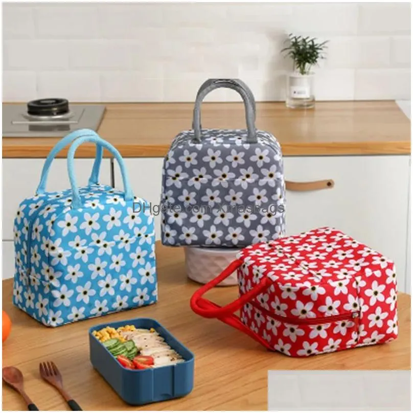 portable cooler bag ice pack insulated thermal food picnic bags pouch multi-pattern 0619