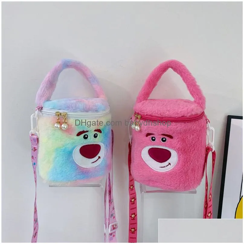 christmas cartoon makeup bag cute girl plush bag student portable cylinder bag gift