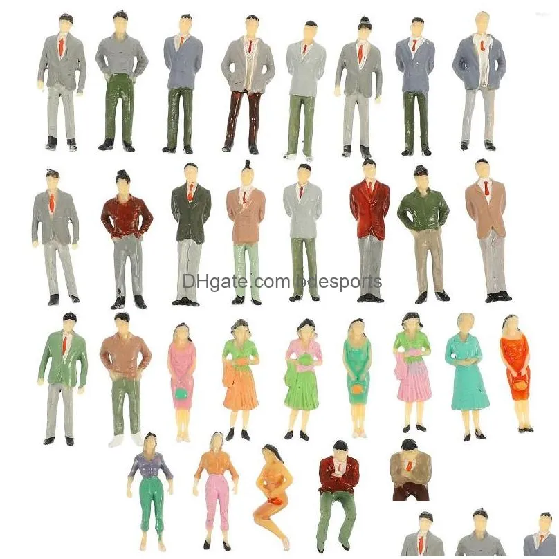 Garden Decorations 30 Pcs Color Villain Mini People Models Number Toys Figurine Sand Table Figure School Playset Kids Figurines Puppe Dhb5A