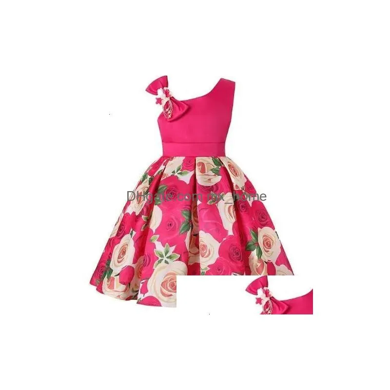 girls dresses gaun pesta putri kasual elegan bunga anak perempuan baru baju anak anak bayi pernikahan ulang tahun natal 230426