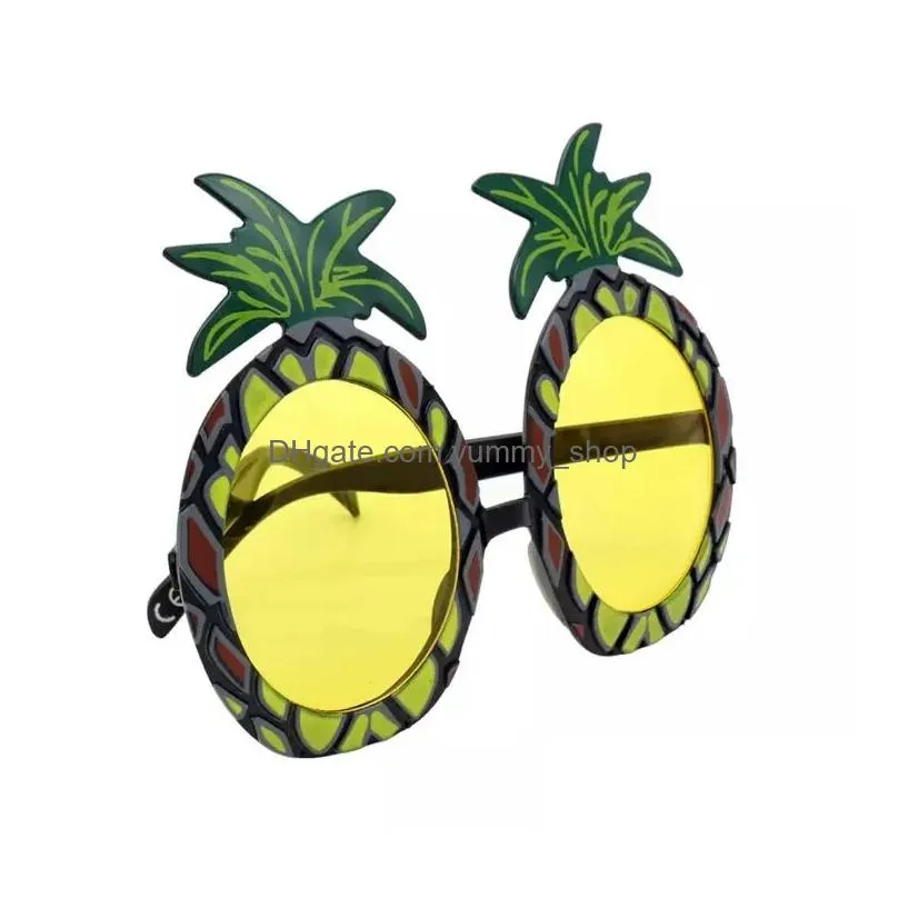 hawaiian beach pineapple sunglasses yellow beer glasses hen party fancy dress goggles funny halloween gift fashion favor 1020