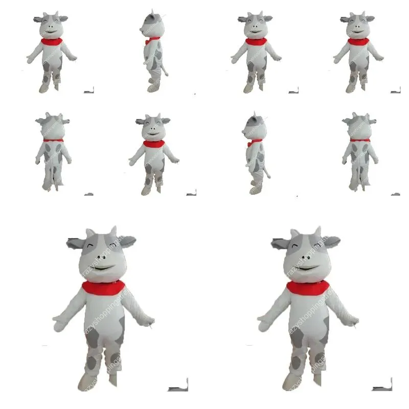 lovely cow mascot costume cartoon character outfits halloween christmas fancy party dress adult size birthday outdoor outfit suit