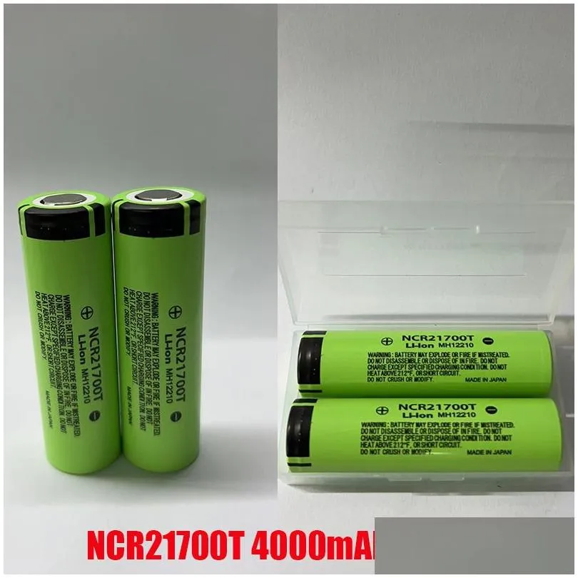 top quality ncr21700t 4000mah 21700t 21700 battery 35a 3.7v drain rechargeable lithium dry batteries