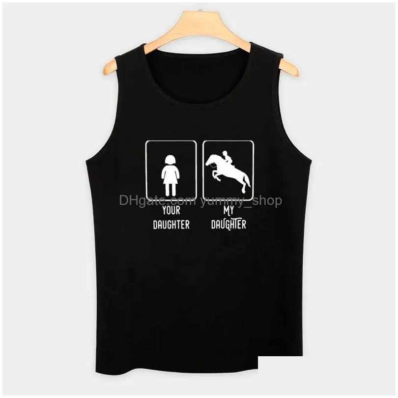 wine glasses your daughter my equestrian rider tank top fitness men clothing t-shirt man japanese
