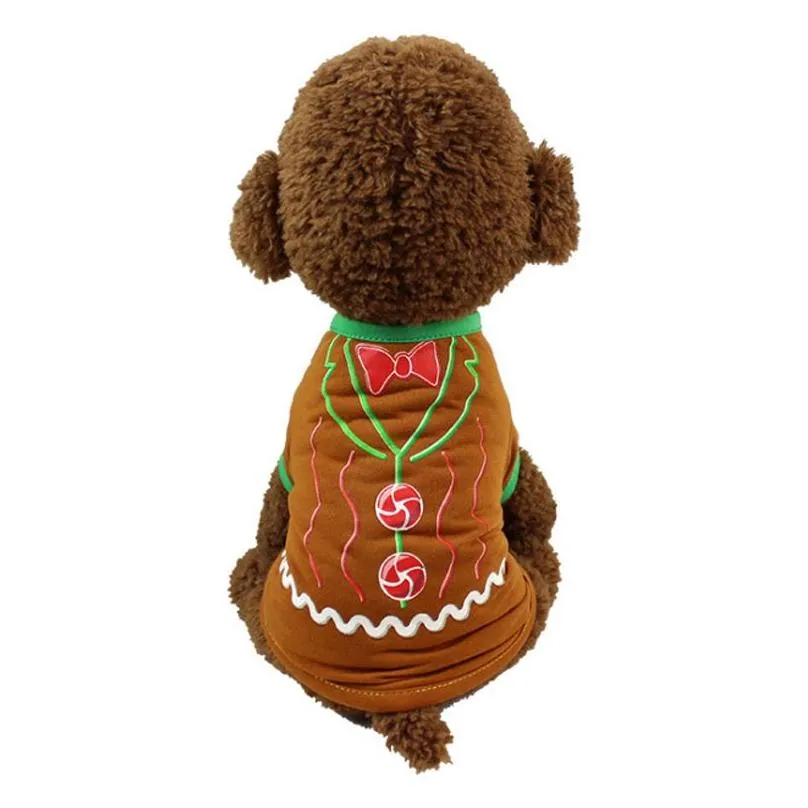 christmas pullover hoodies pet dog apparel cat costume shirt sweater apparel for santa snowman belt casual clothes xs s m l