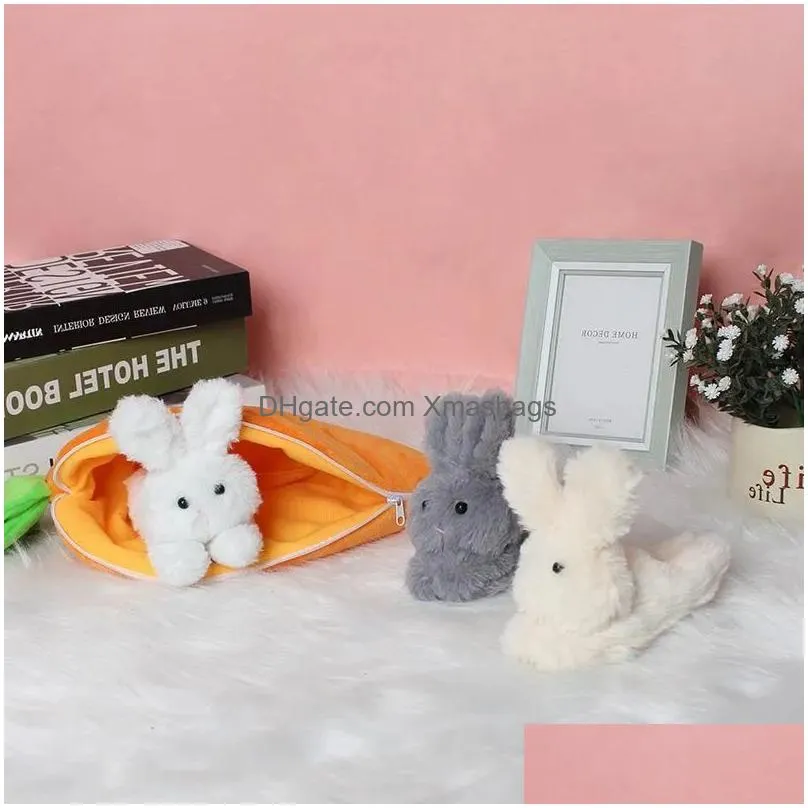 other festive party supplies easter bunny stuffed toy rabbit carrot purse squish toys for kids spring holiday party bunny decorations