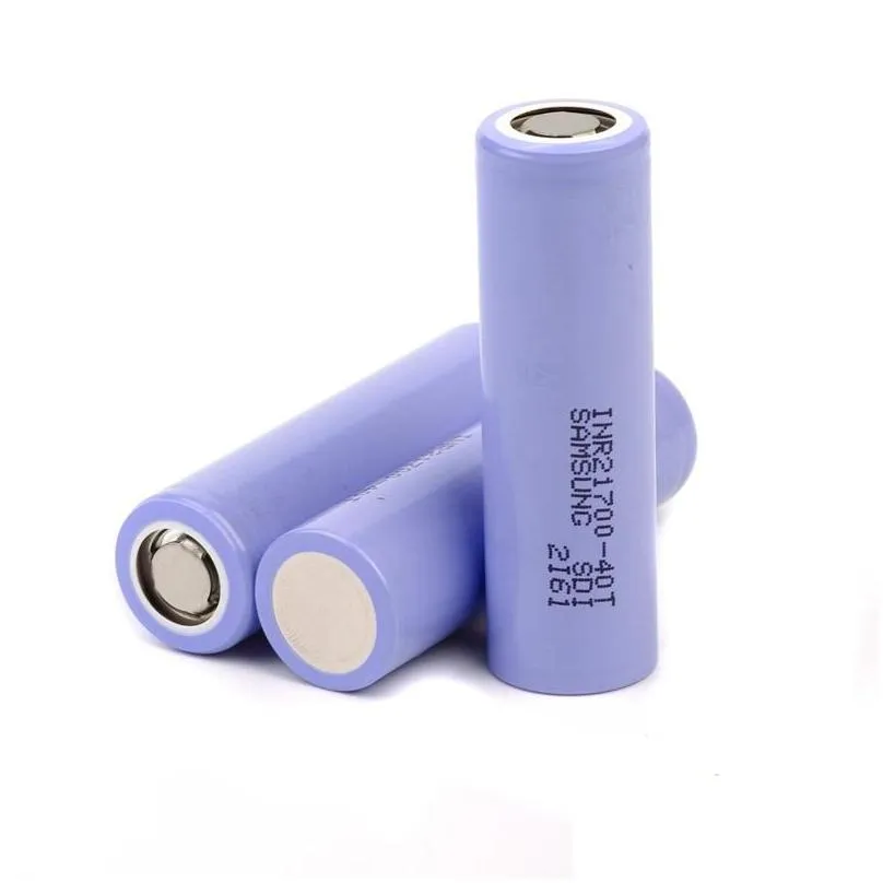 top quality inr21700 30t 3000mah 40t 4000mah 21700 battery 35a 3.7v grey blue drain rechargeable lithium batteries for samsung in