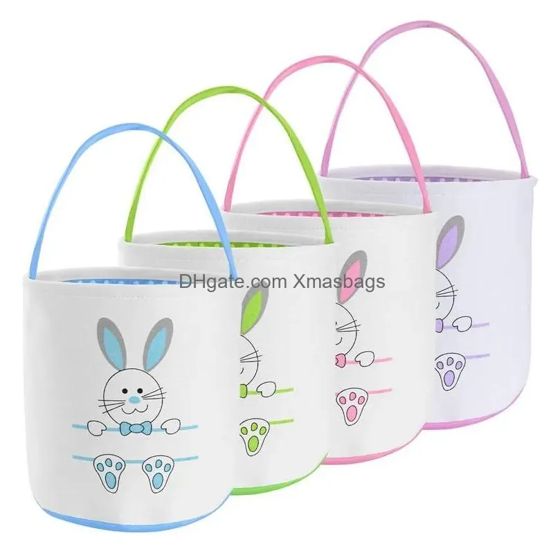 other festive party supplies easter eggs hunt basket festive canvas bunny bags rabbit fluffy tails tote bag party celebrate decoration gift toys handbag by
