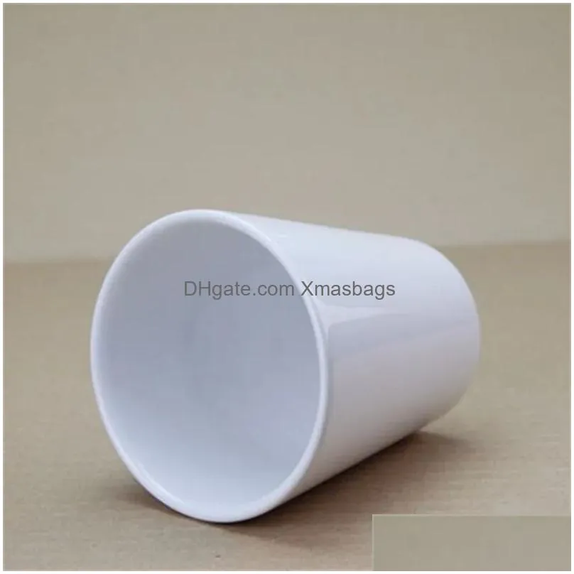 12oz sublimation ceramic flower pots heat press white graden gome decoration plant pot