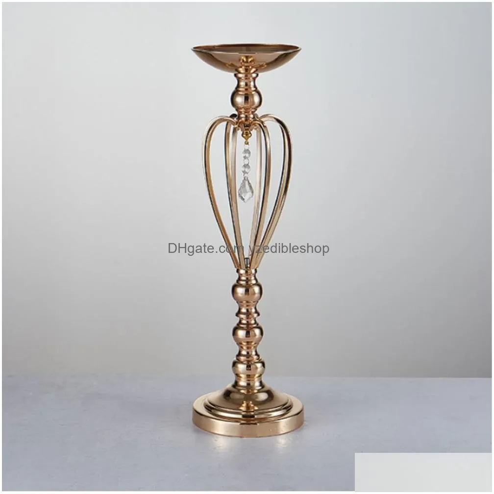  est gold metal vase trumpet vase gold wedding centerpiece vase for party decoration
