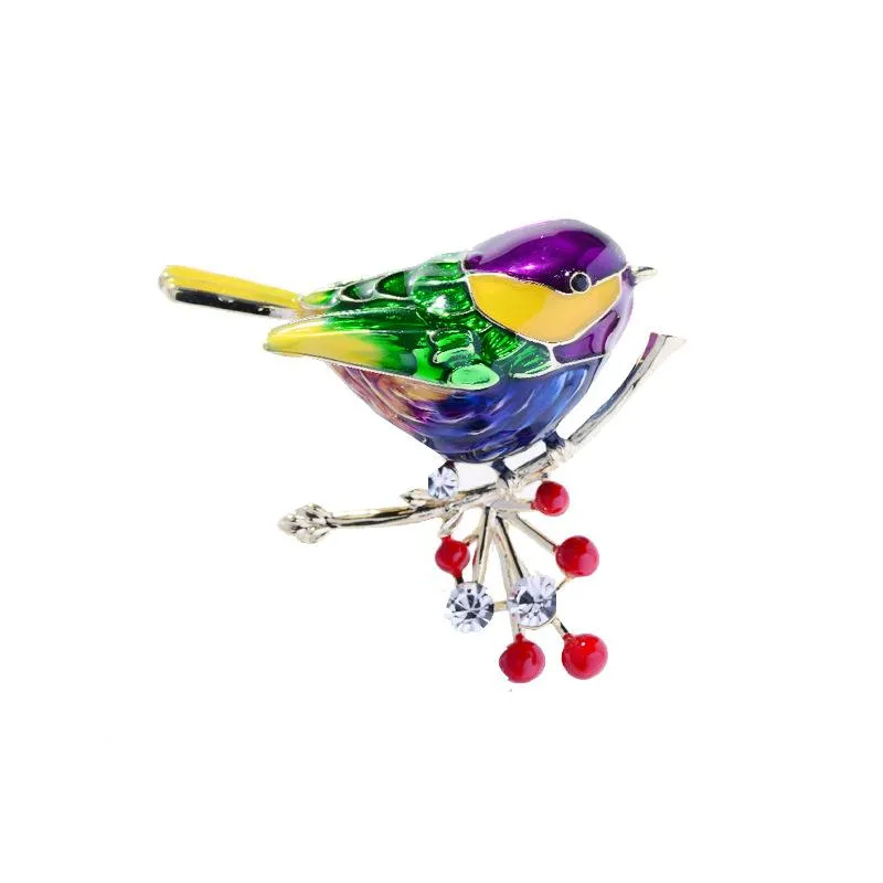 chinese style bird brooch fashion cute animal pin temperament enamel clothing cheongsam hanfu accessories corsage woman