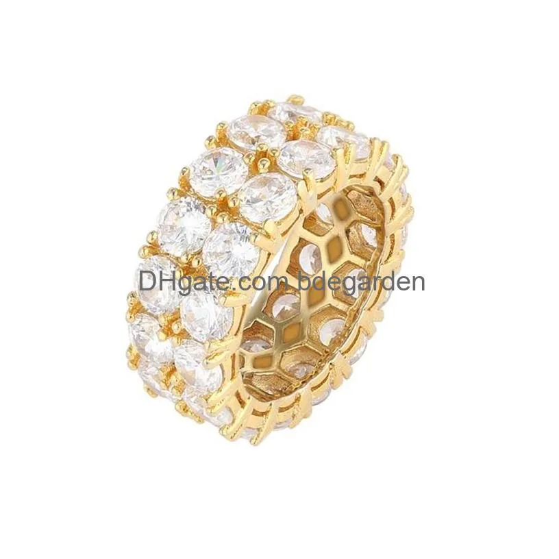 Band Rings Mens Zeimax Gold Rings Jewelry New Fashion Sier Ring Simation Diamond Iced Out Mix Size 1617 T2 Drop Delivery Jewelry Ring Dhdhy