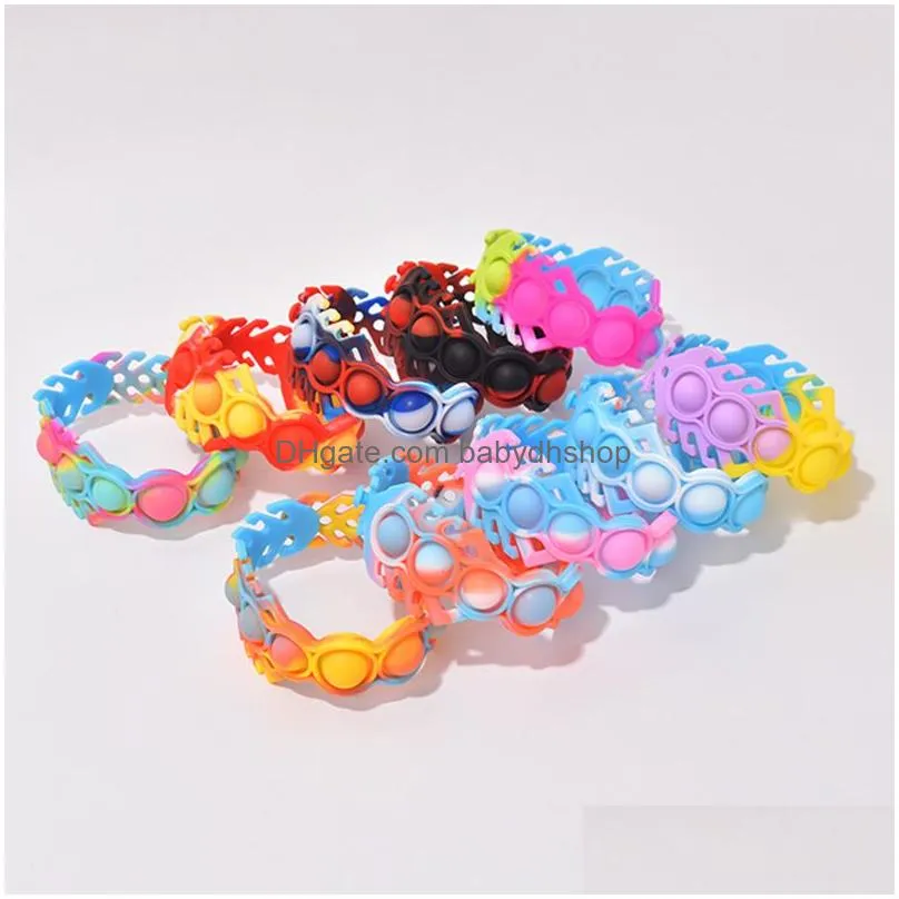 decompression fidget toys multifunctional silica gel bracelet push bubble children mask extender stress reliever sensory silicone toy