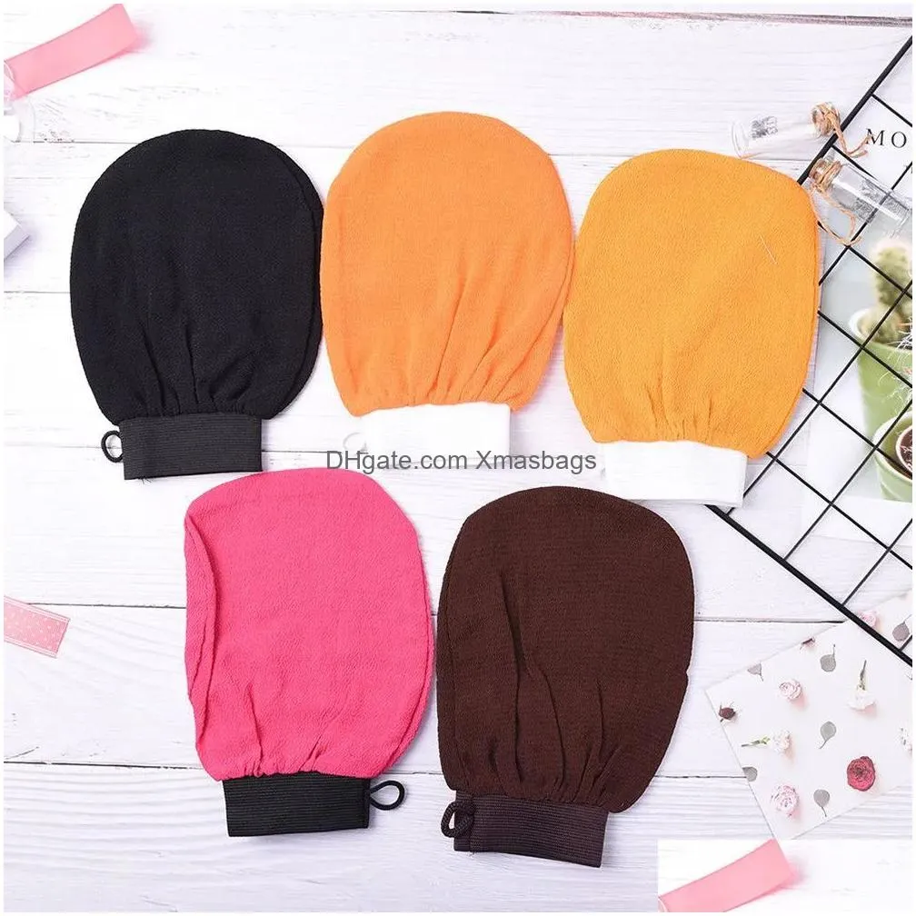 exfoliating gloves scrub mitt bath brushes exfoliation mitts facial massage exfoliator gloves cleaning for all skin0714