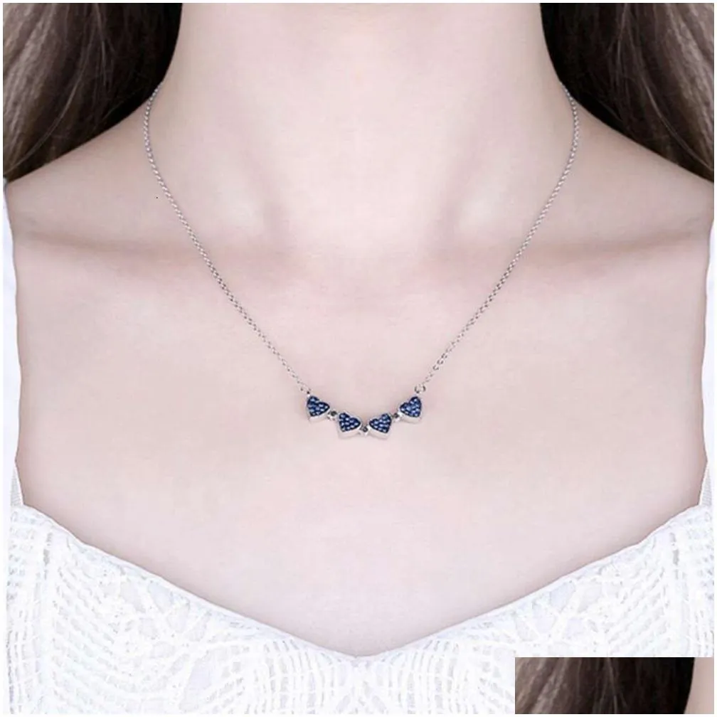  design four leaf clover 4-in-1 wearing double-sided heart shaped jewelry clavicle chain necklace