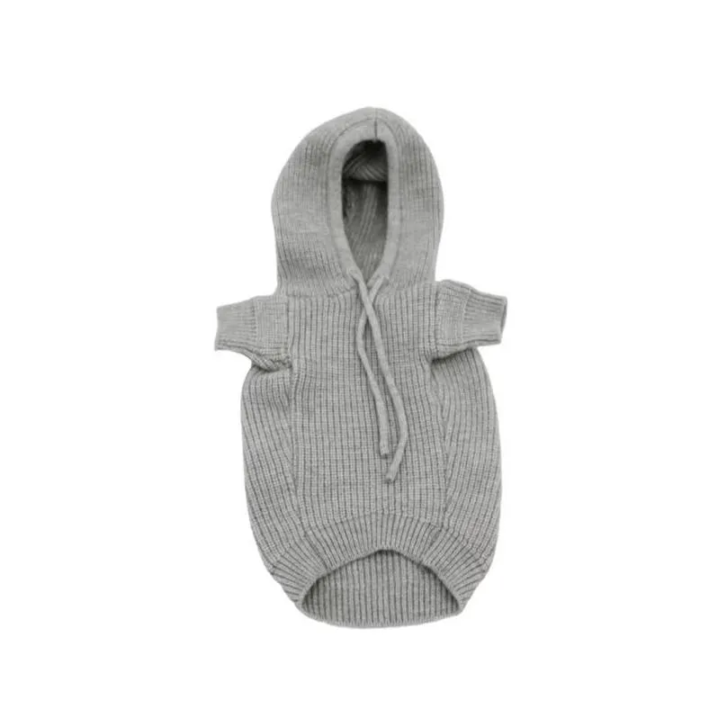 designer dog clothes autumn and winter pet grey knitting sweater chenery teddy fadou coat corgi cat clothes sweater