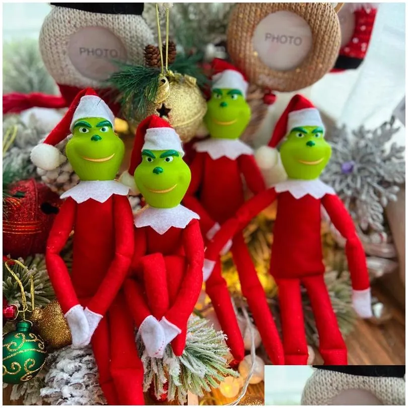 snoop on a stoop hip hop lovers christmas elf behaving badly plush toy table ornaments doll resin head grinc elves