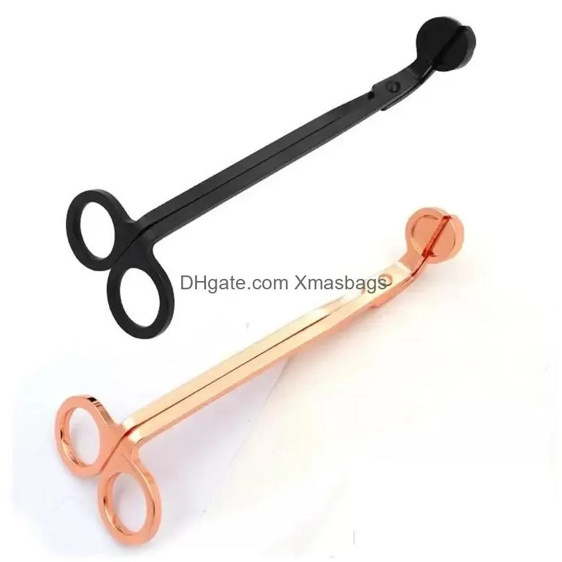 stainless steel scissors snuffers candle wick trimmer rose gold candle scissors cutter oil lamp trim cutter tools fy4380 11.8