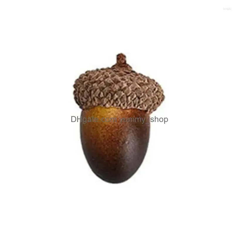 decorative flowers 50pcs/set 3cm artificial acorns realistic mini anti-fade diy foam halloween christmas table decor fake nuts models