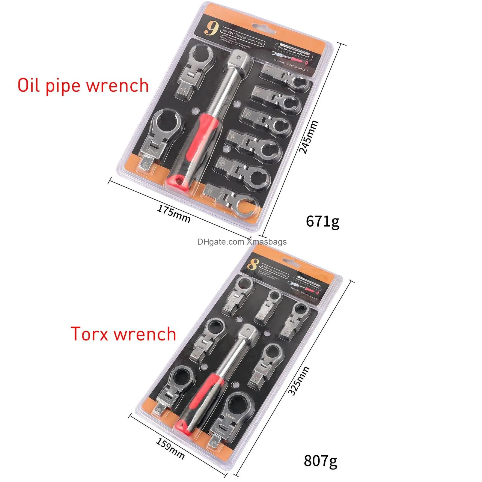 screwdrivers portable ratchet wrench 72 gear shaking head interchangeable combination set rotatable 180 °removable flexible torque spanner