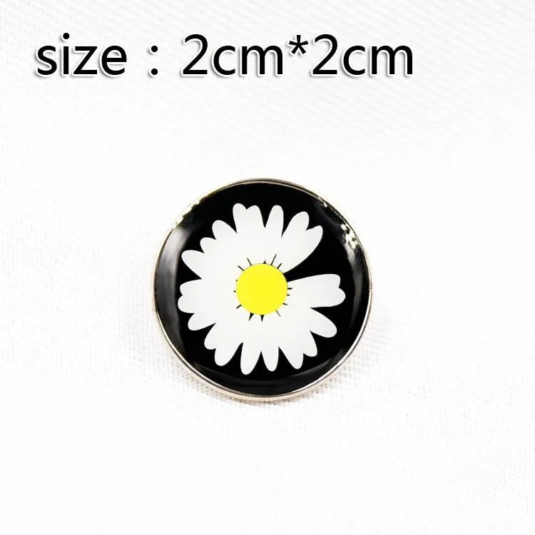 gd g-dragon daisies rainbow should be accessoried around brooch badges fashion hipsters drop glue accessories