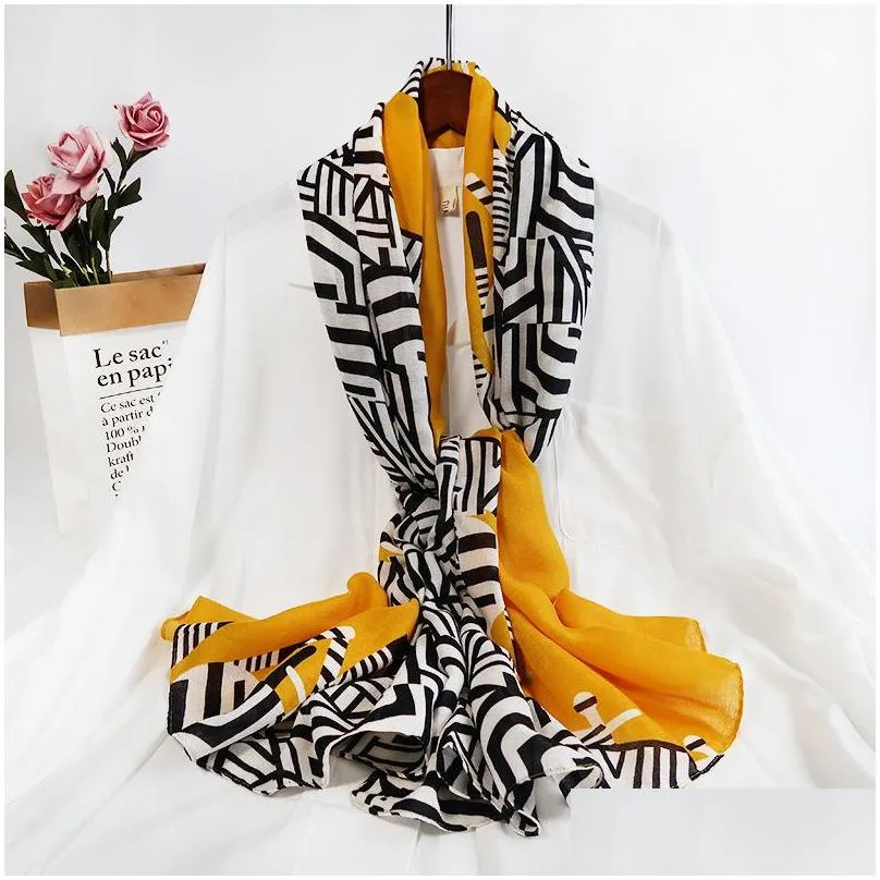 Scarves Brand Beach Towel Cotton Linen Scarf Sale Winter Hijab Spring And Autumn Bandana Foard Femme Poncho Scarves 856 B3 Drop Delive Dhbny