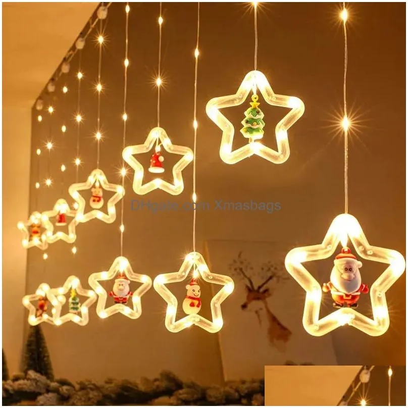 christmas lights led decoration supplies christmas tree lights christmas ornament navidad hanging light curtain string 11.8