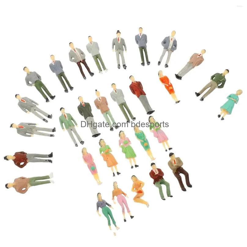 Garden Decorations 30 Pcs Color Villain Mini People Models Number Toys Figurine Sand Table Figure School Playset Kids Figurines Puppe Dhb5A