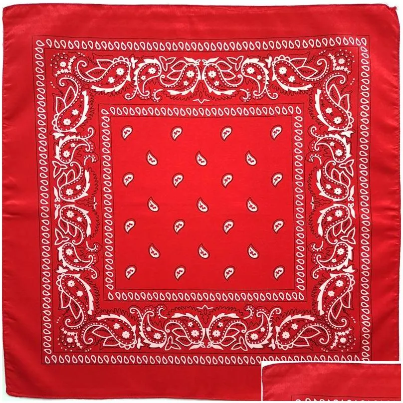 Bandanas Men Women Bandanna Bandanas Amoeba Paisley Hip Hop Riding Fashion Kerchief Mticolor Scarf New Arrival 1 05Lx J2 Drop Delivery Dh1Dk