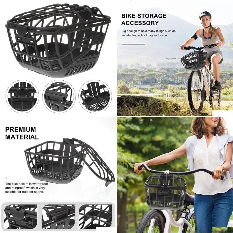 panniers bags bike basket storage accessory parts baskets women girls dogs cruisers front wicker holder cycling riding 230928