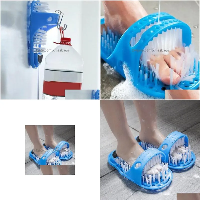 cleaning brushes 1pc 28cm14cm10cm plastic bath shoe shower massager slippers shoes for feet pumice stone foot scrubber 230425