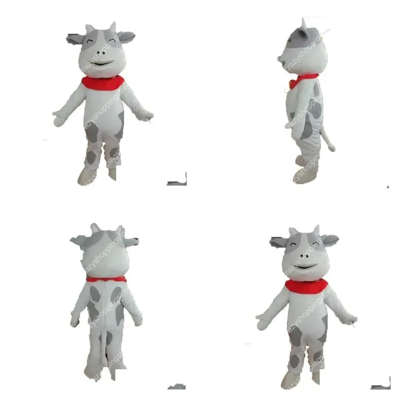 lovely cow mascot costume cartoon character outfits halloween christmas fancy party dress adult size birthday outdoor outfit suit