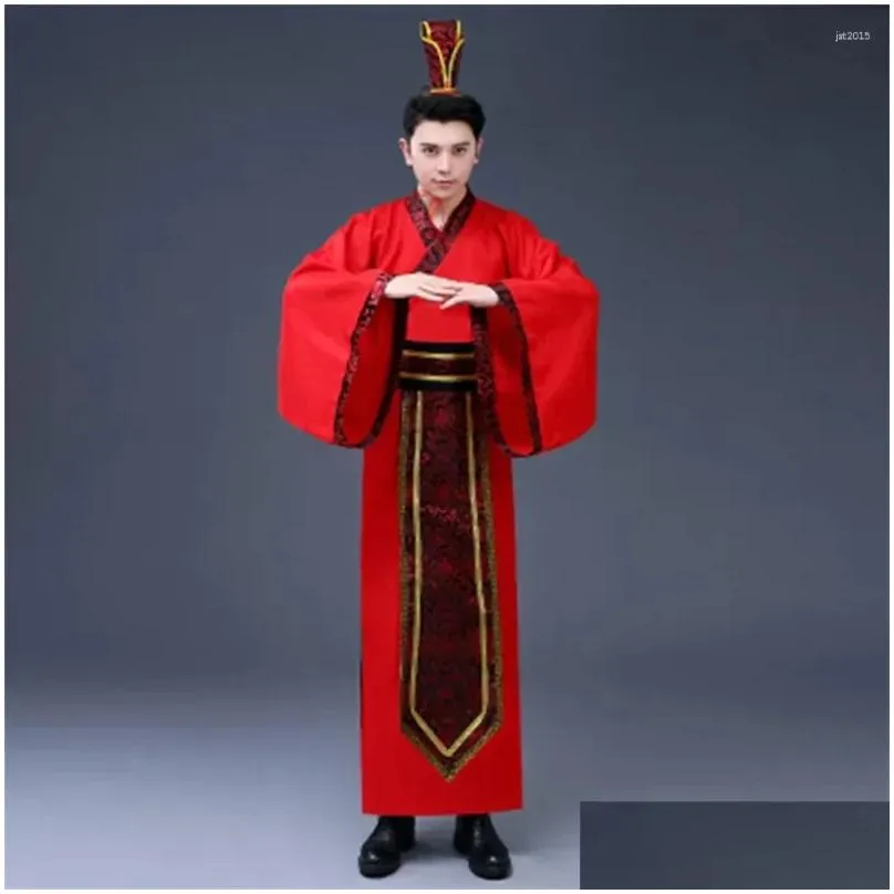 stage wear men hanfu adult traditional chinese clothing folk dance ancient costume performance singers tang suit festival outfit