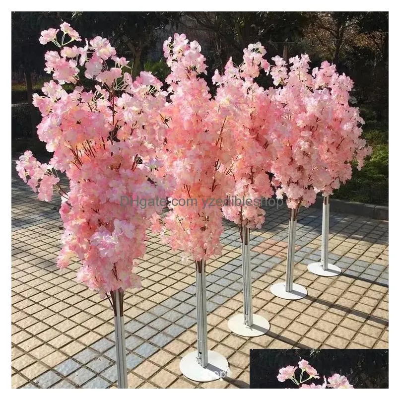 decoration tall round metal frame flower decoration stand for wedding backdrop aisle runner wedding large floor stage white pillar walkway chandelier