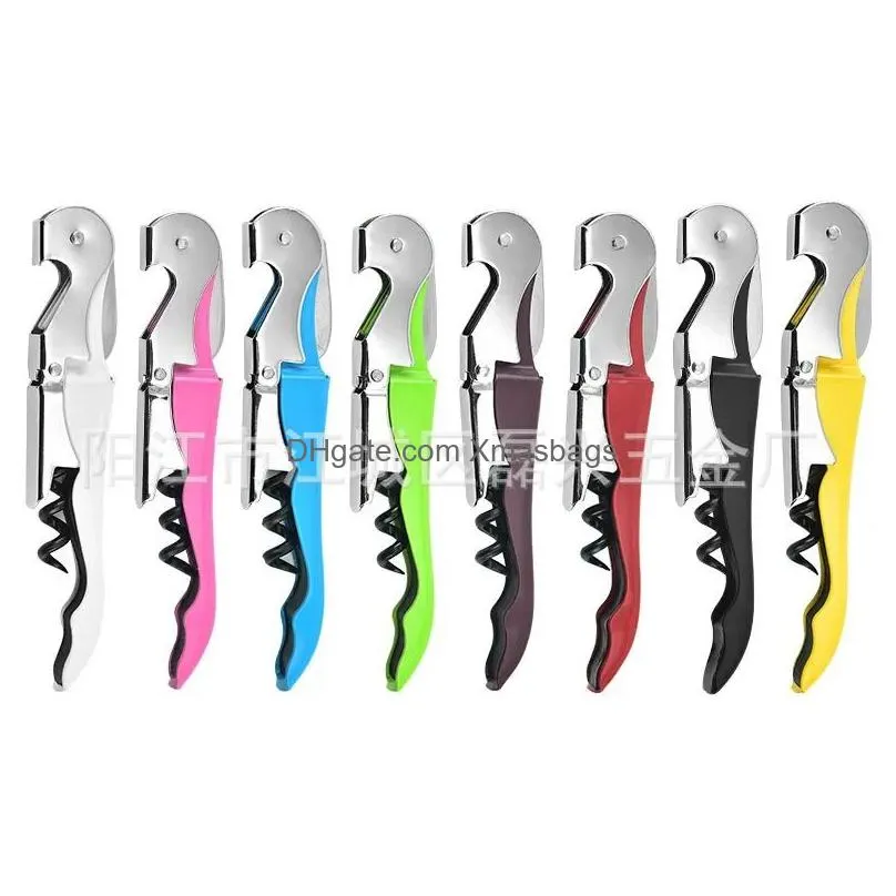 dhs corkscrew wine bottle openers multi colors double reach wine beer bottle opener home kitchen tools fy3785 074