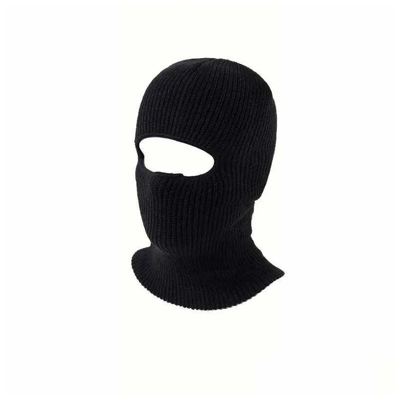 Cycling Caps & Masks Caps Masks Cycling Uni Fl Face Er 1 Hole Ski Mask Clava Beanies Hats For Men Women Army Tactical Cs Windproof Kni Dhzxh