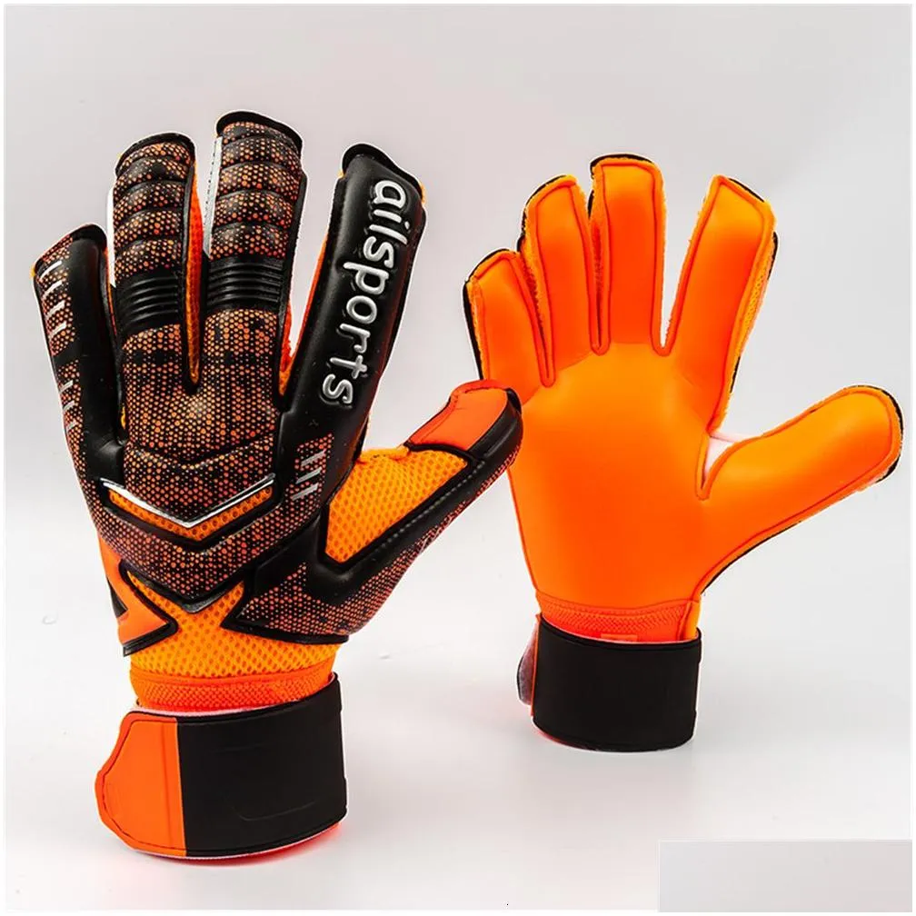 Sports Gloves Professional Goalkeeper Thickened Latex Finger Protection Kids Adts Size 5 To 11 Luva De Goleiro Futbol Drop Delivery Dh9Qv