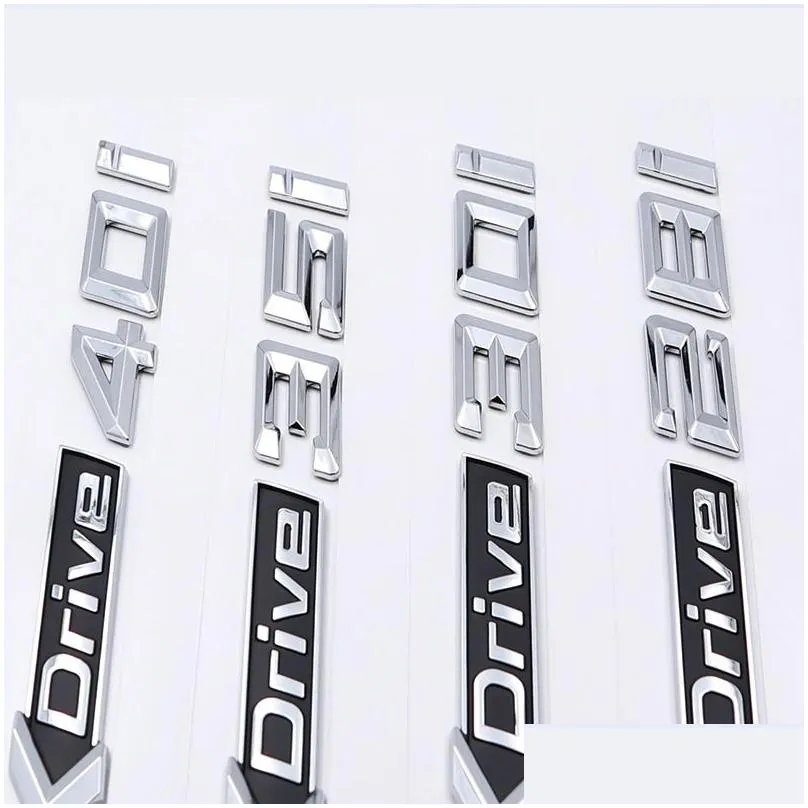 Car Stickers Styling 3D Car Sticker Abs Xdrive 20D 25D 28D 30D 35D 40D 45D 48D 55D Side Badge Emblem Stickers Badges Logo For X2 X3 X4 Dhmz9