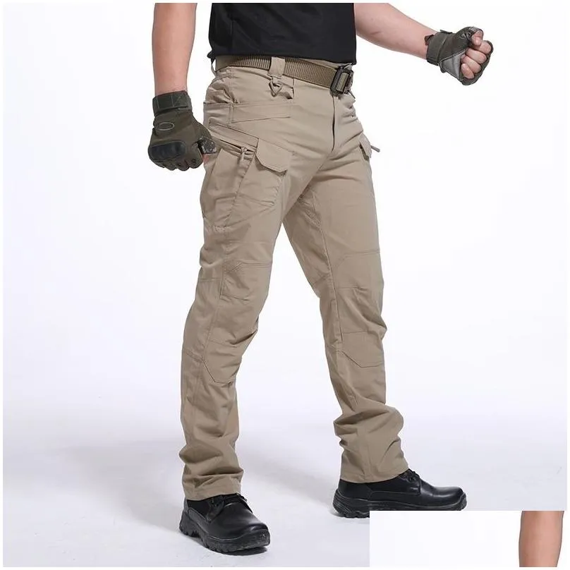 Men`S Pants Mens Military Tactical Pants T Trousers Mti-Pockets Cargo Training Men Combat Army Work Safety Uniforms 201027 Drop Deliv Dhiwy