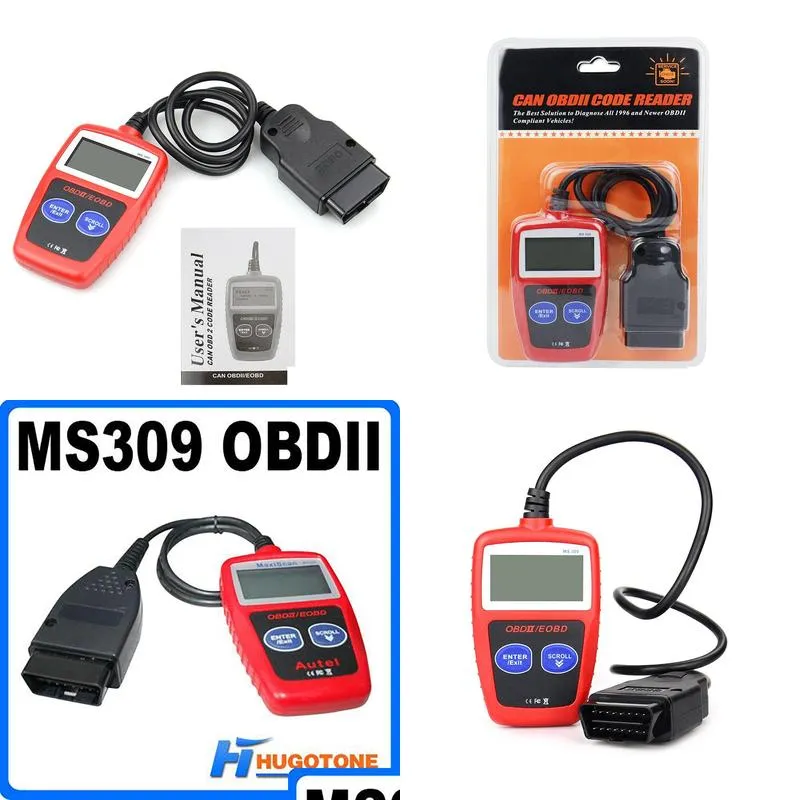 Diagnostic Tools Vehicle Tools Ms309 Obdii Obd2 Eobd Car Diagnostic Scanner Code Reader Scan Tool Drop Delivery Automobiles Motorcycle Dhols