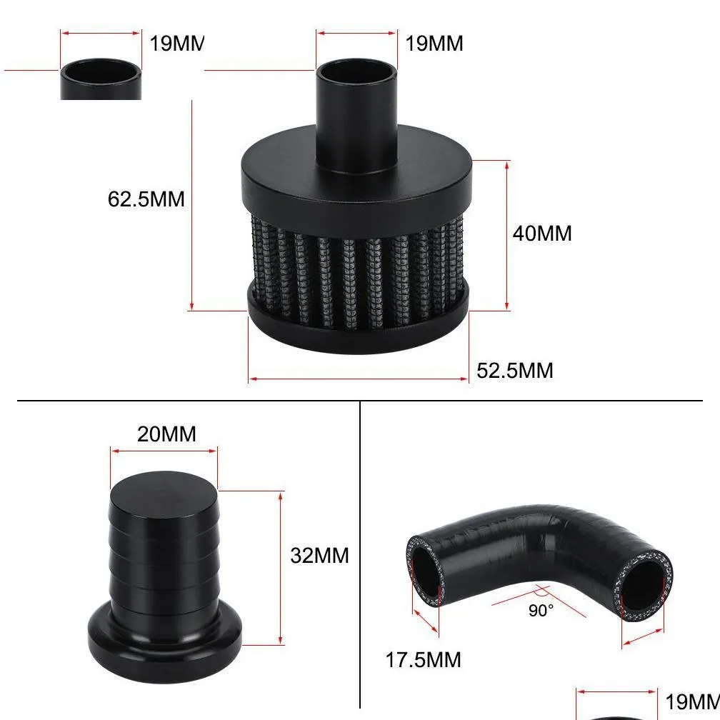 Crankshaft Ccv Crank Case Vent Reroute Crankcase Ventilation Line Change Kit Delete For 07.5-17 Dodge 6.7 Cummins Diesel 2500 3500 450 Otq0D