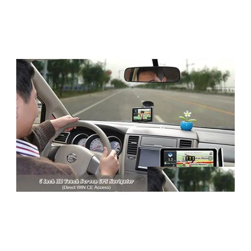 Gps Car & Accessories 5 Inch Car Navigator Bluetooth Av-In Fm Cpu 800Mhz Build-In 8Gb Igo Primo Maps Drop Delivery Automobiles Motorcy Dhh4E