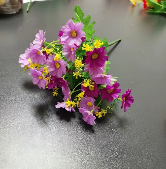 chengdu simulation chrysanthemum 7 fork 28 flowers mixed color simulation jump orchid boutique flower silk flower bouquet