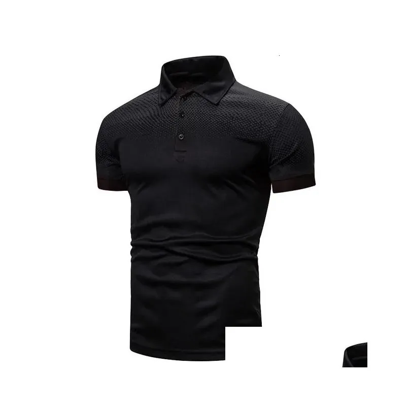 Men`S Polos Mens S Fashion Top Shirt Work Wear Golf Shirts Tshirt For Men High Quality 230328 Drop Delivery Apparel Men`S Clothing Men Dhvwz