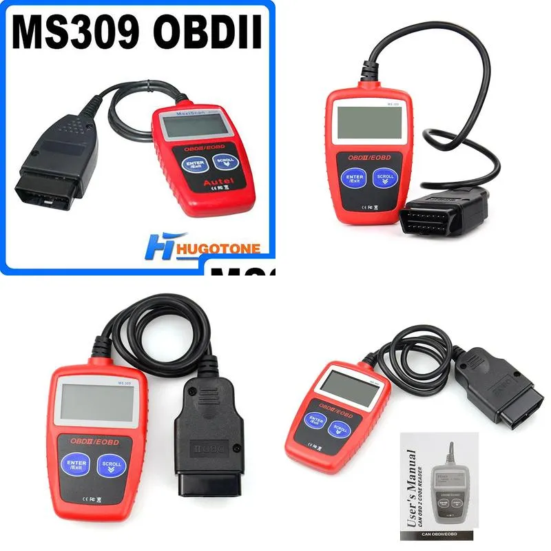 Diagnostic Tools Vehicle Tools Ms309 Obdii Obd2 Eobd Car Diagnostic Scanner Code Reader Scan Tool Drop Delivery Automobiles Motorcycle Dhols