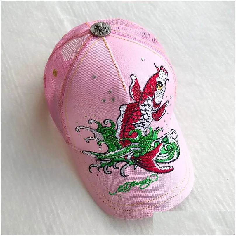 Snapbacks Baseball Caps For Men Hardy Tiger Head Fish Summer Breathable Mesh Truck Hat Pink Sunvisor Cap Kpop Women 230621 Drop Deliv Dh1Am