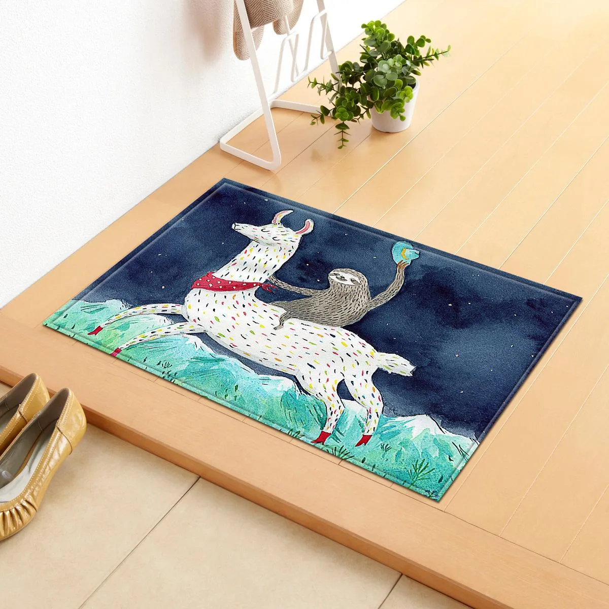 cute cartoon non-slip carpet office chair floor mat door mat foot mat a piece