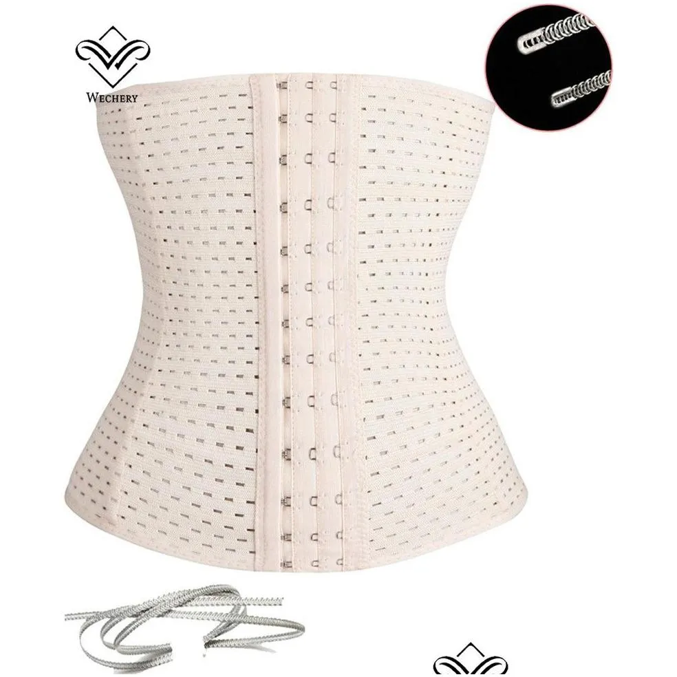 Women`S Shapers Waist Trainer Steel Boned Y Training Cincher Body Thin Shapers Corset Girdle Tight Lacing Drop Delivery Apparel Under Dhip2