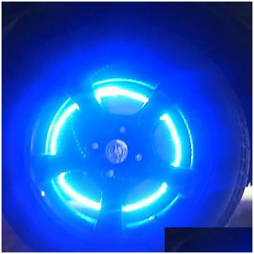 Decorative Lights Car Led Wheel Tyre Vae Stem Tire Cap Light Car-Styling Decor Neon Lighting Lamp For Bike Bicycle Motorcycle Drop Del Dhbtg